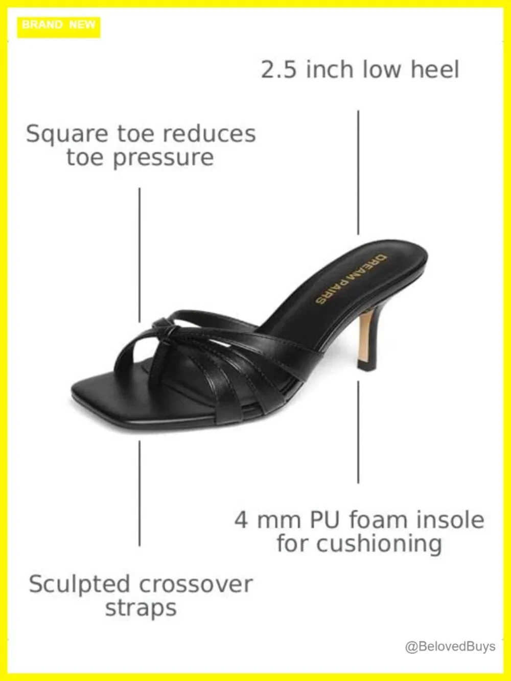 Women's Thong Kitten Heel Sandals Faux Leather 2.5